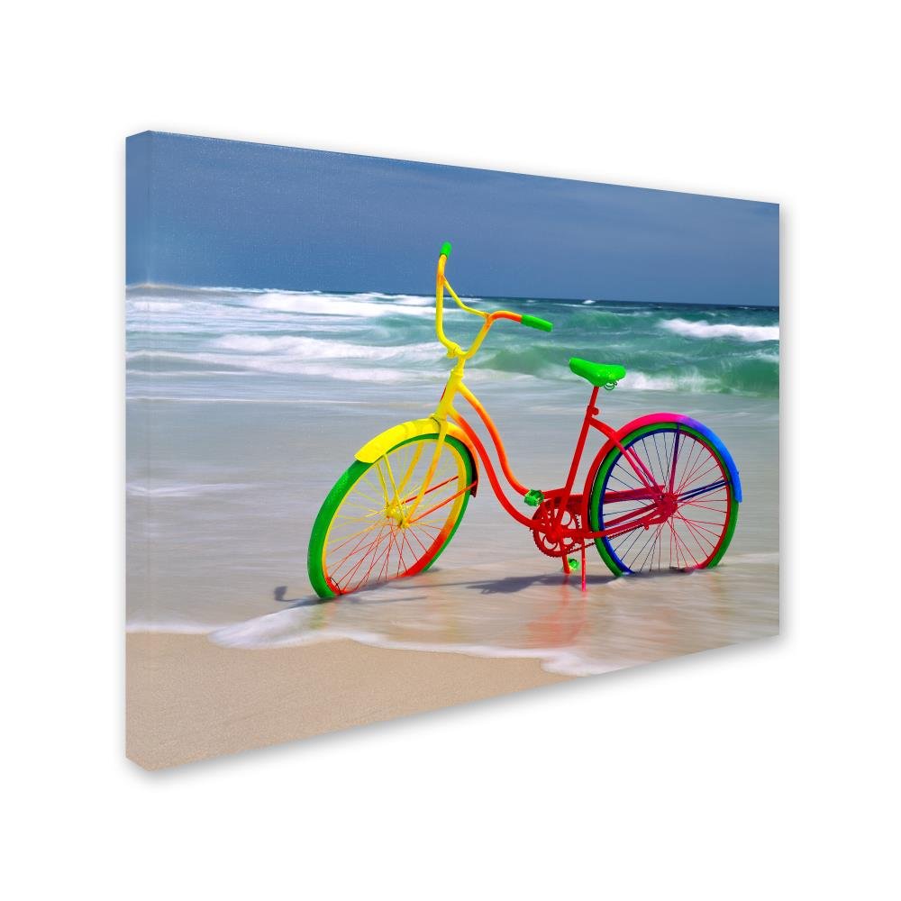 Amazon.com: Trademark Fine Art ALI17784-C1824GG Rainbow Bike